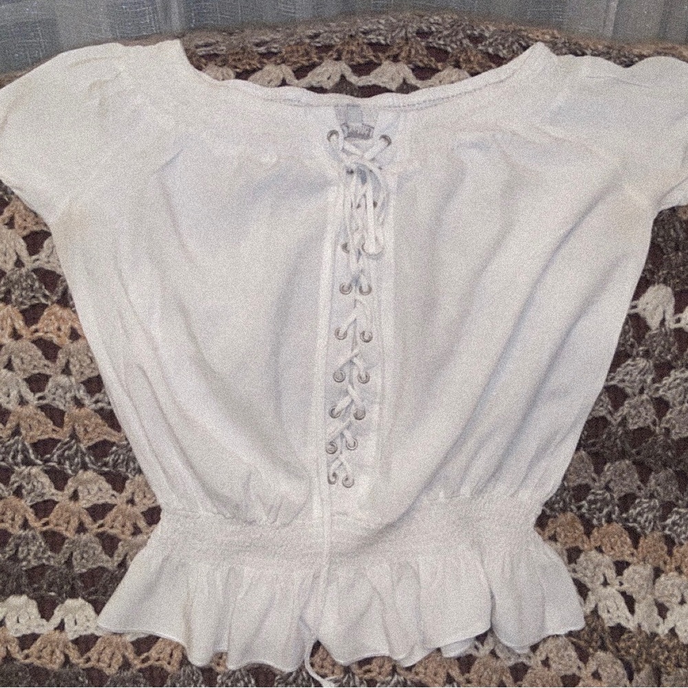 White sheer shirt